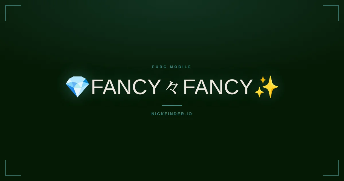 Fancy PUBG Mobile names 2026 — decorated Unicode styles | NickFinder.io