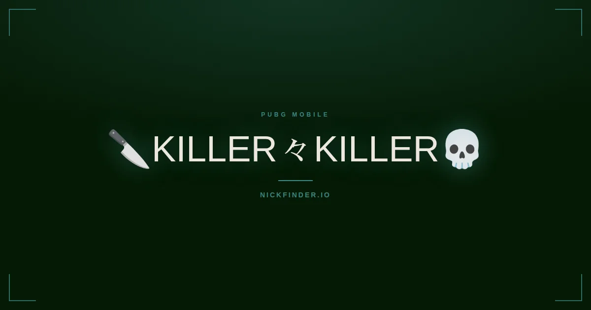 Killer PUBG Mobile names 2026 — decorated Unicode styles | NickFinder.io