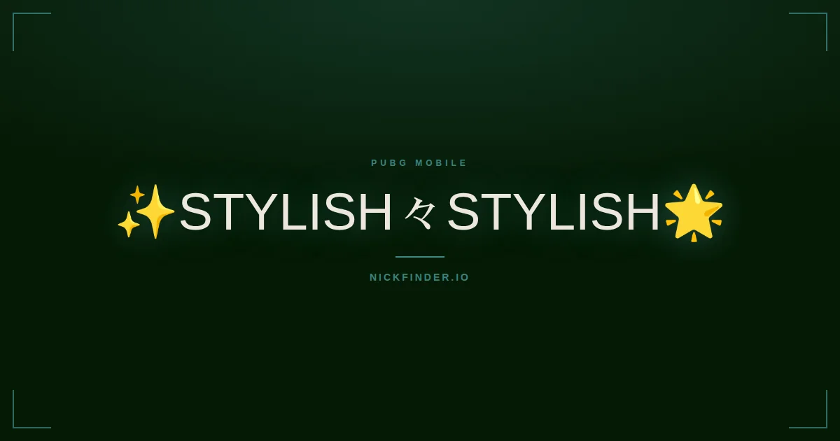 Stylish PUBG Mobile names 2026 — decorated Unicode styles | NickFinder.io