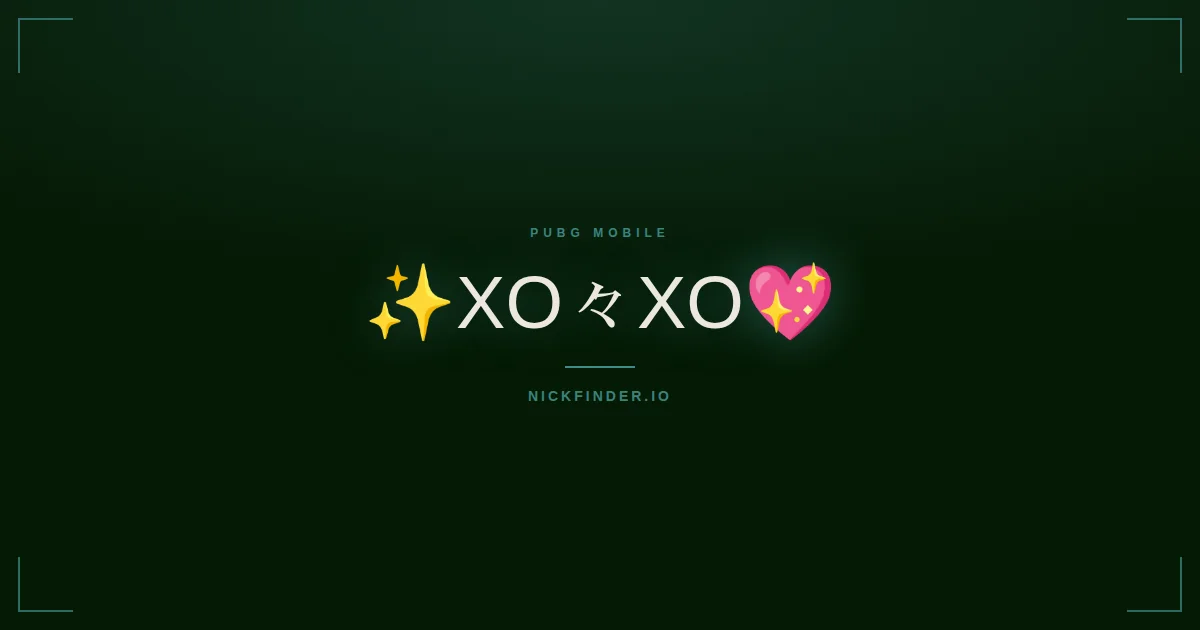 Xo PUBG Mobile names 2026 — decorated Unicode styles | NickFinder.io