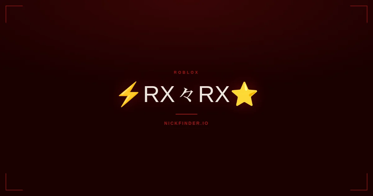 Rx Roblox names 2026 — decorated Unicode styles | NickFinder.io