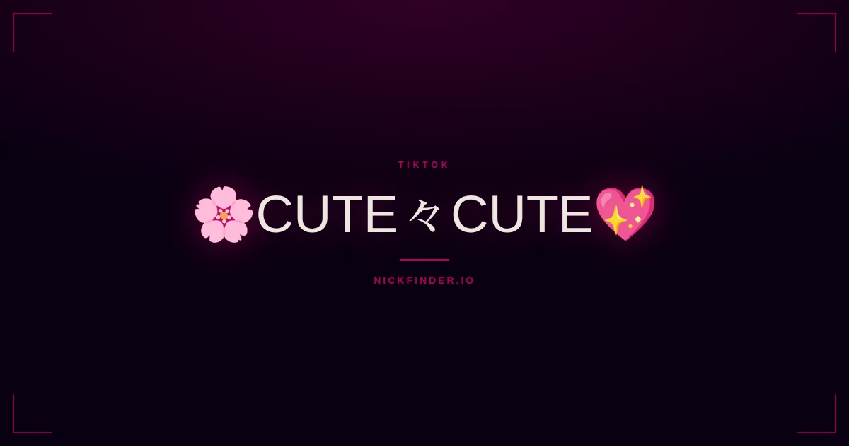 Cute TikTok names 2026 — decorated Unicode styles | NickFinder.io