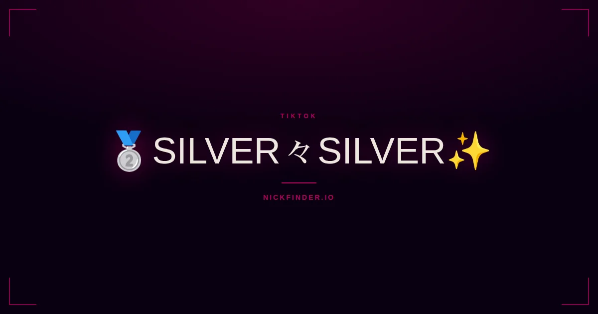 Silver TikTok names 2026 — decorated Unicode styles | NickFinder.io