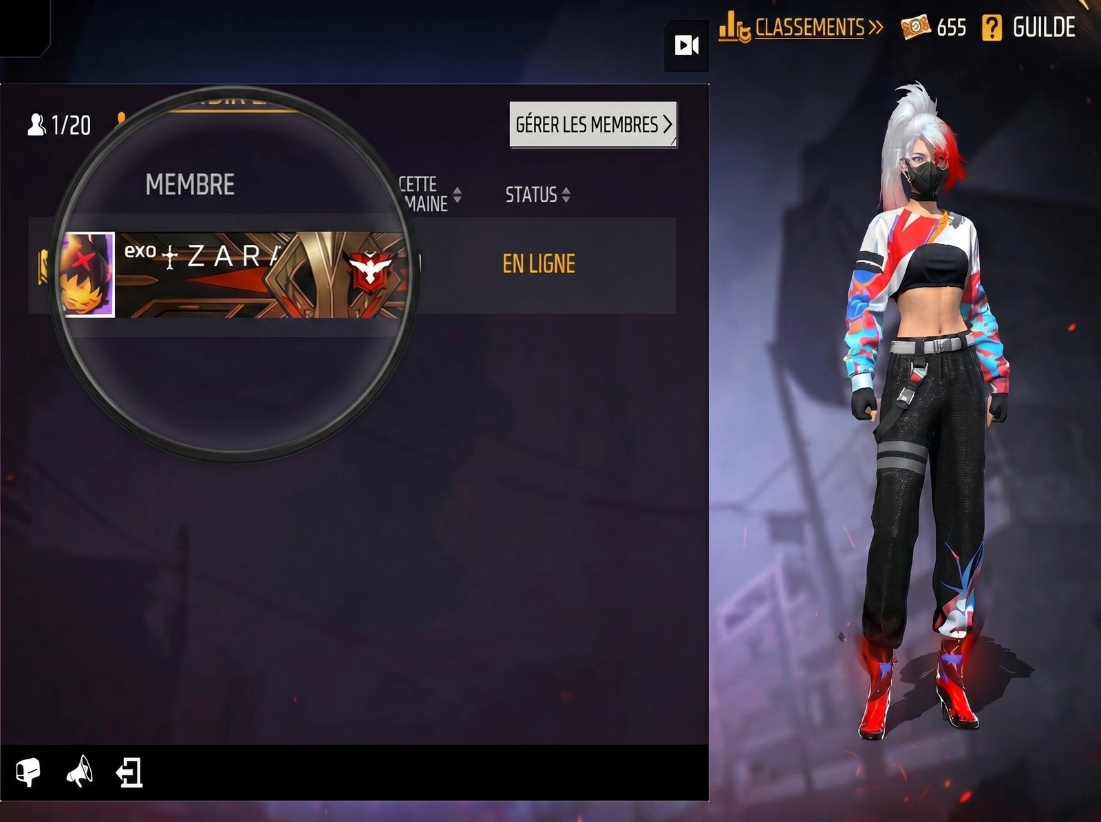 Free Fire decorated gaming name in lobby 2026