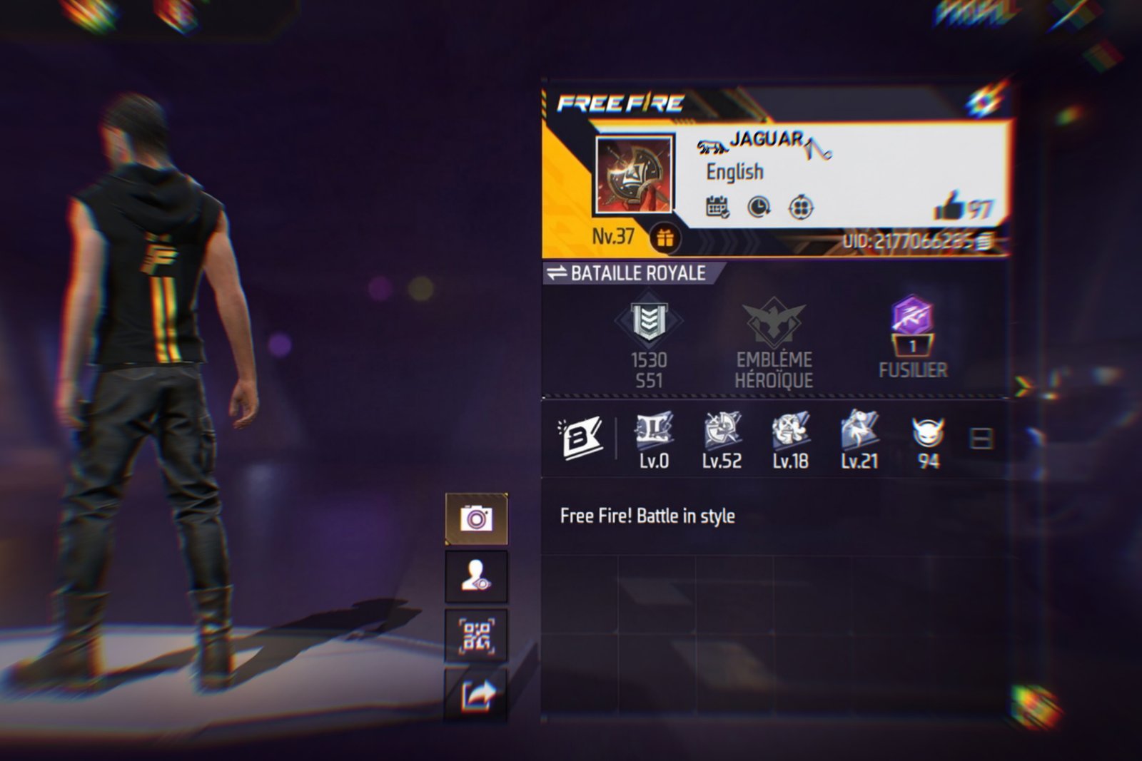 Rare Bengali and Tibetan Unicode glyphs displayed in a Free Fire name 2026