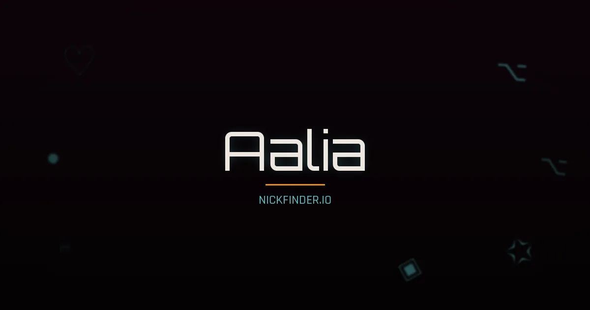 Aalia name meaning Radiant light — Arabic origin | NickFinder.io