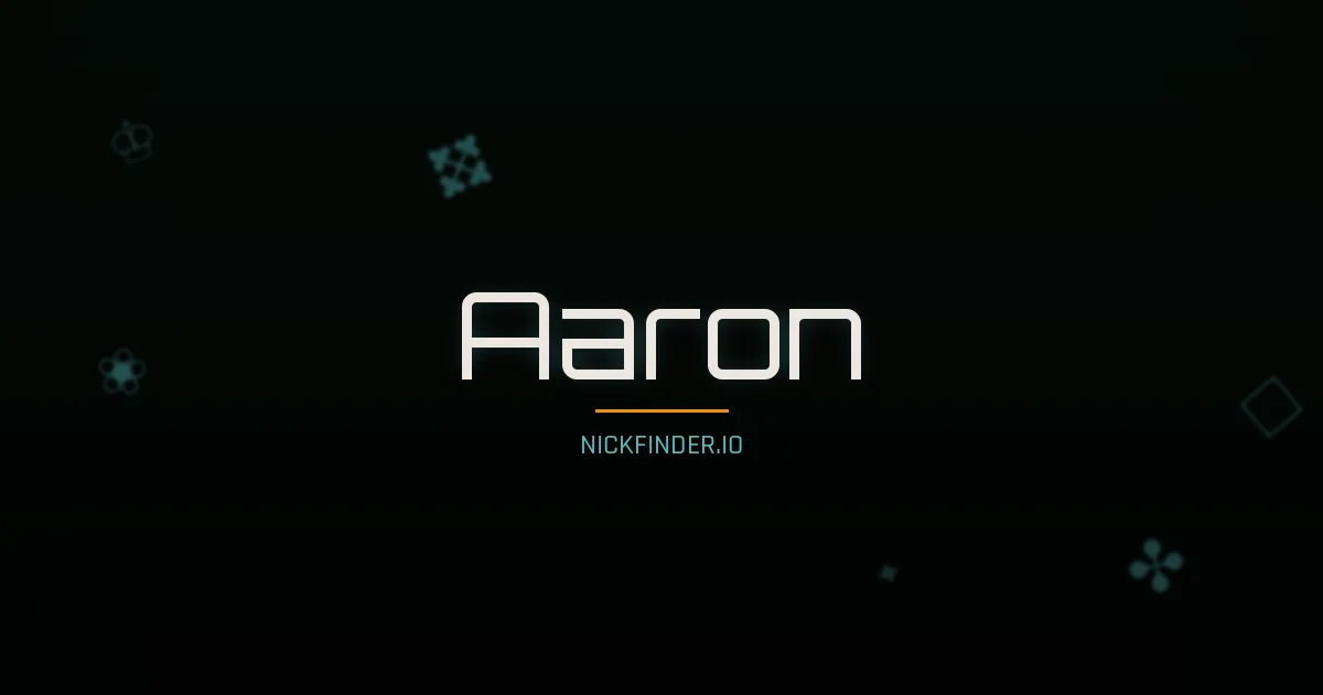 Aaron name meaning Gracious — English origin | NickFinder.io