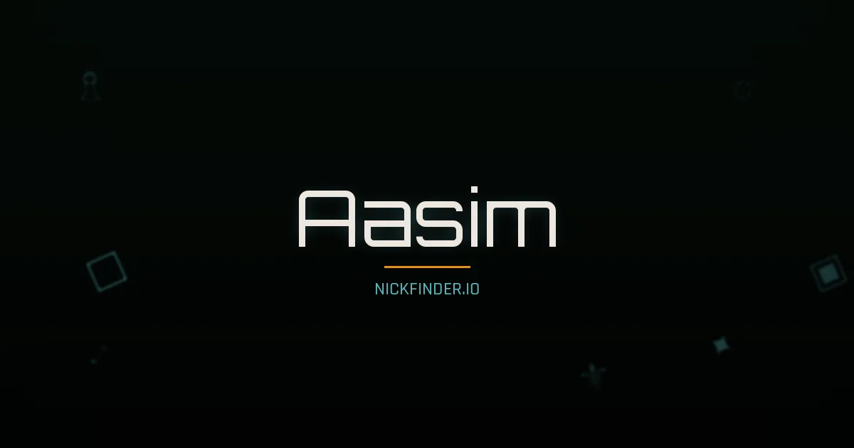 Aasim name meaning Pure soul — Arabic origin | NickFinder.io
