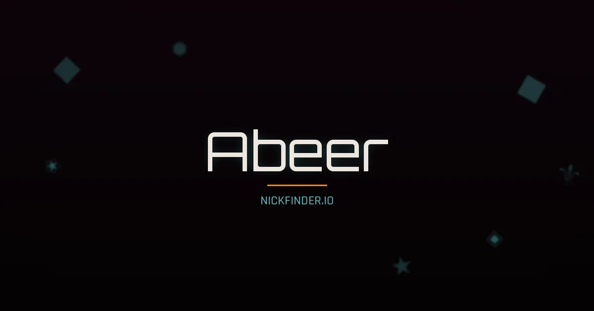 Abeer name meaning Divine — Arabic origin | NickFinder.io