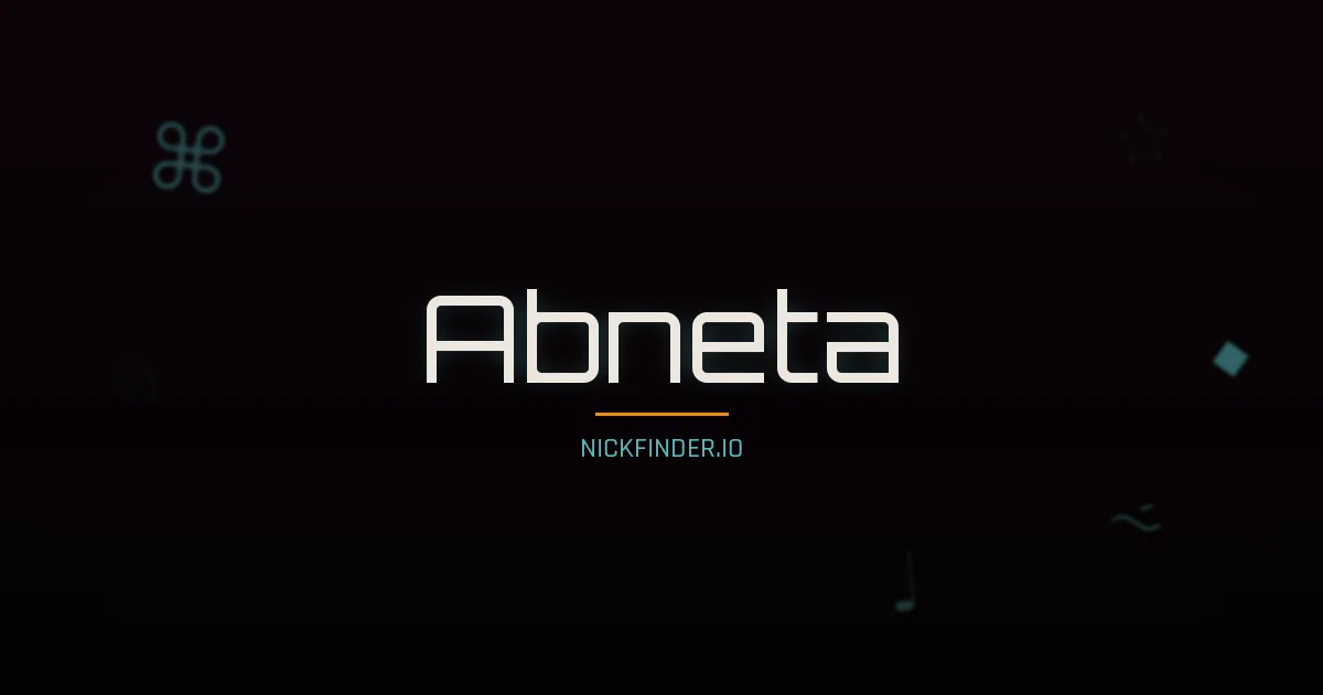 Abneta name meaning Joyful — Portuguese origin | NickFinder.io