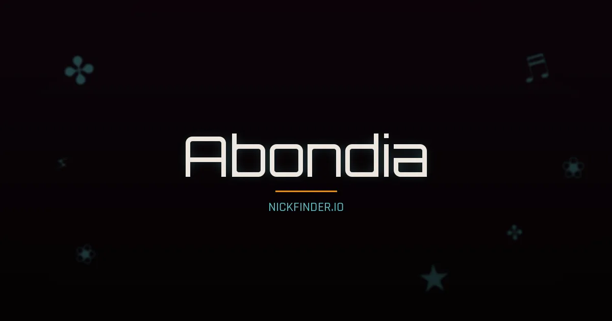 Abondia name meaning Joyful — Portuguese origin | NickFinder.io