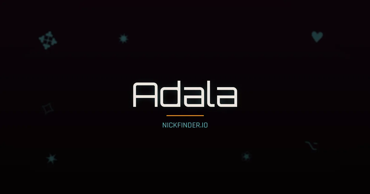 Adala name meaning Generous — Arabic origin | NickFinder.io