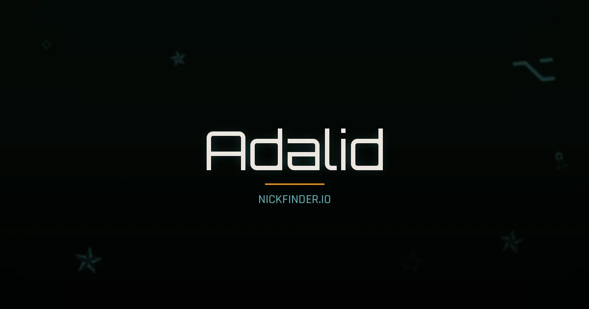 Adalid name meaning Alegre — Spanish origin | NickFinder.io