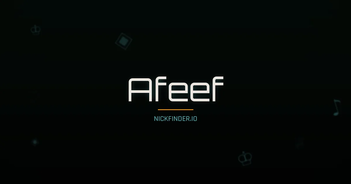 Afeef name meaning Blessed — Arabic origin | NickFinder.io