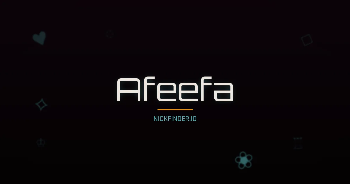 Afeefa name meaning Exalted — Arabic origin | NickFinder.io