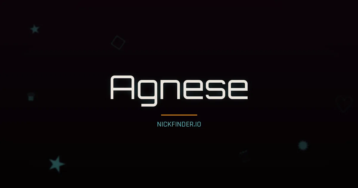 Agnese name meaning Gracious — Italian origin | NickFinder.io