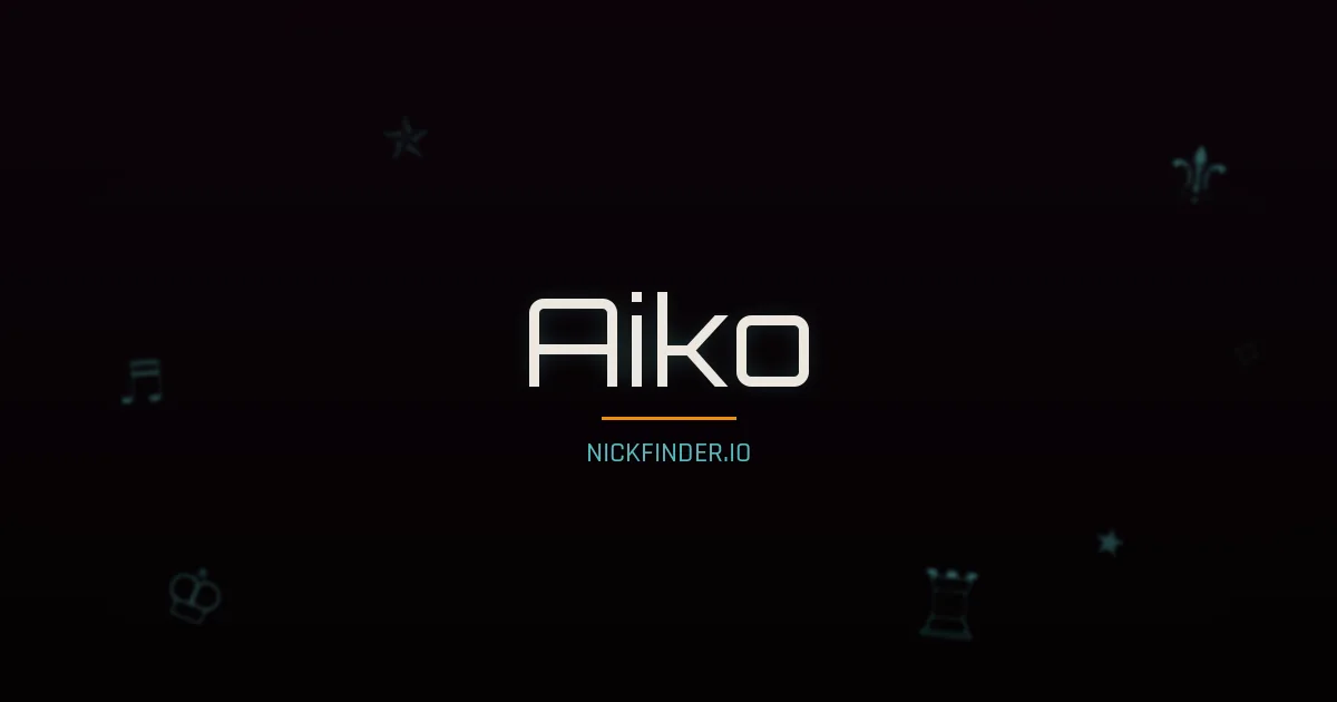 Aiko name meaning Moonlit path — Japanese origin | NickFinder.io