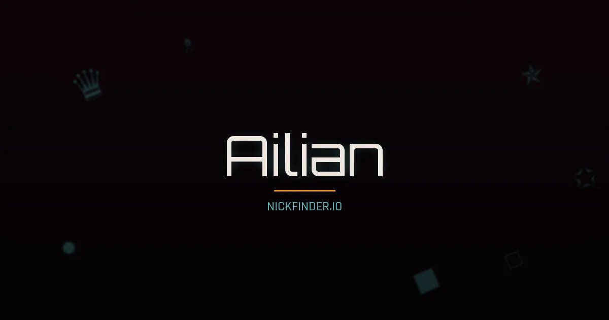 Ailian name meaning Pure jade — Chinese origin | NickFinder.io