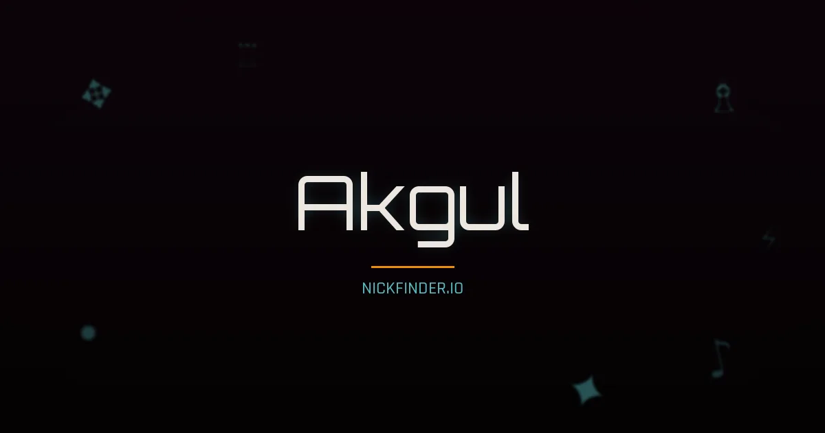 Akgul name meaning Pure heart — Turkish origin | NickFinder.io