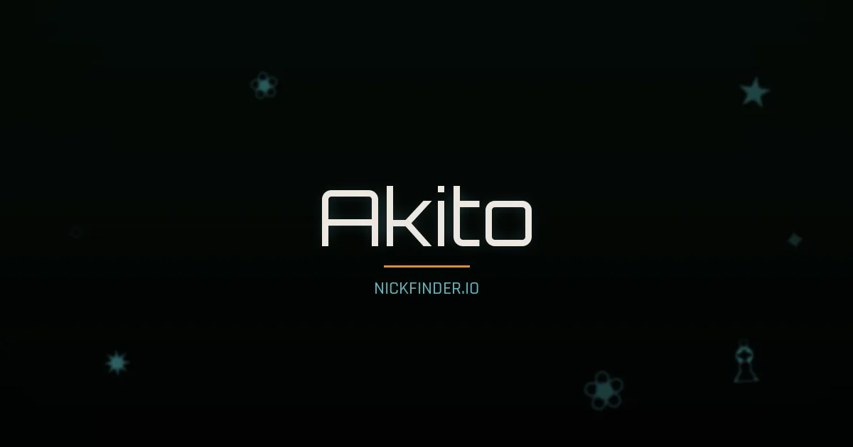 Akito name meaning Moonlit path — Japanese origin | NickFinder.io