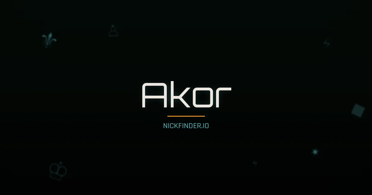 Akor name meaning Victorious — Turkish origin | NickFinder.io
