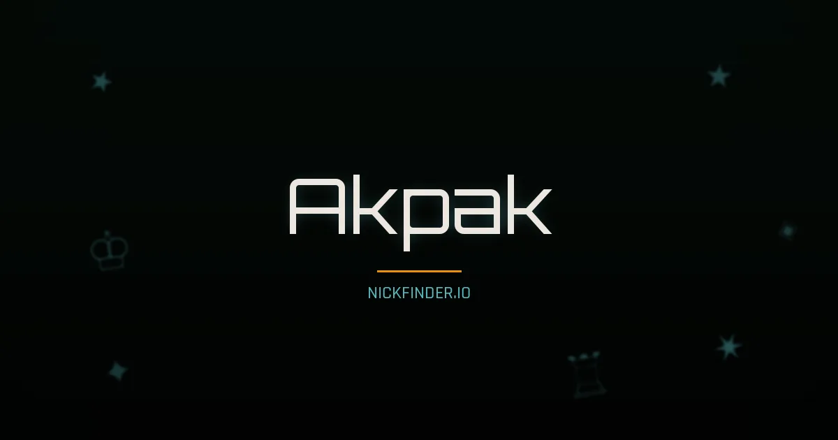 Akpak name meaning Eternal — Turkish origin | NickFinder.io
