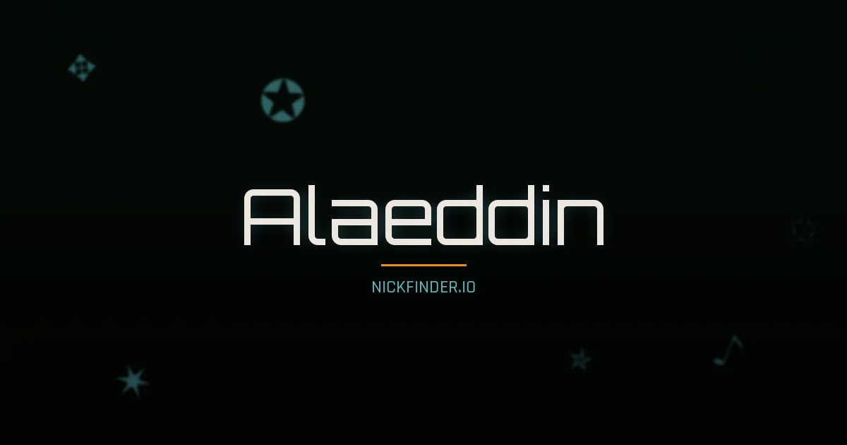 Alaeddin name meaning Generous — Arabic origin | NickFinder.io