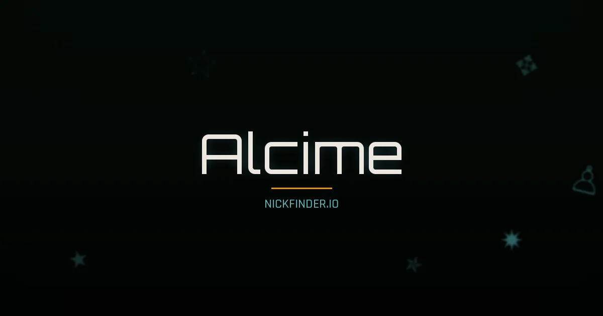 Alcime name meaning Pur — French origin | NickFinder.io