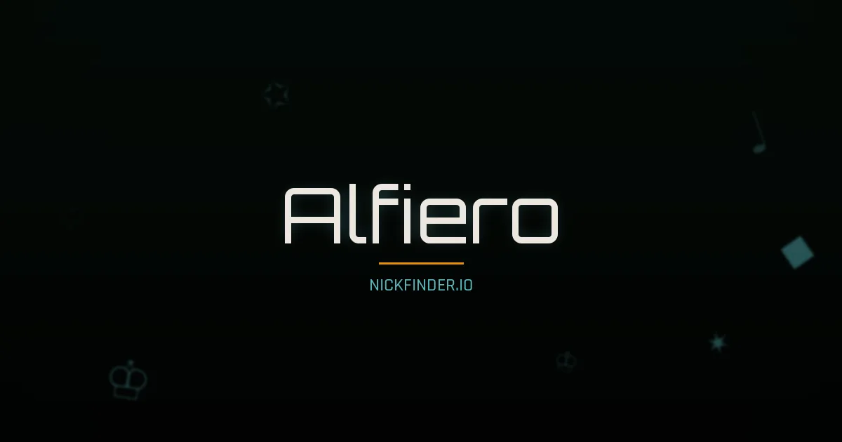 Alfiero name meaning Faithful — Italian origin | NickFinder.io