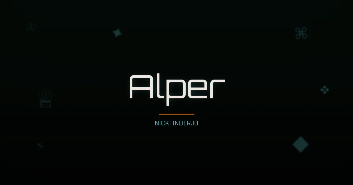 Alper name meaning Radiant — Turkish origin | NickFinder.io