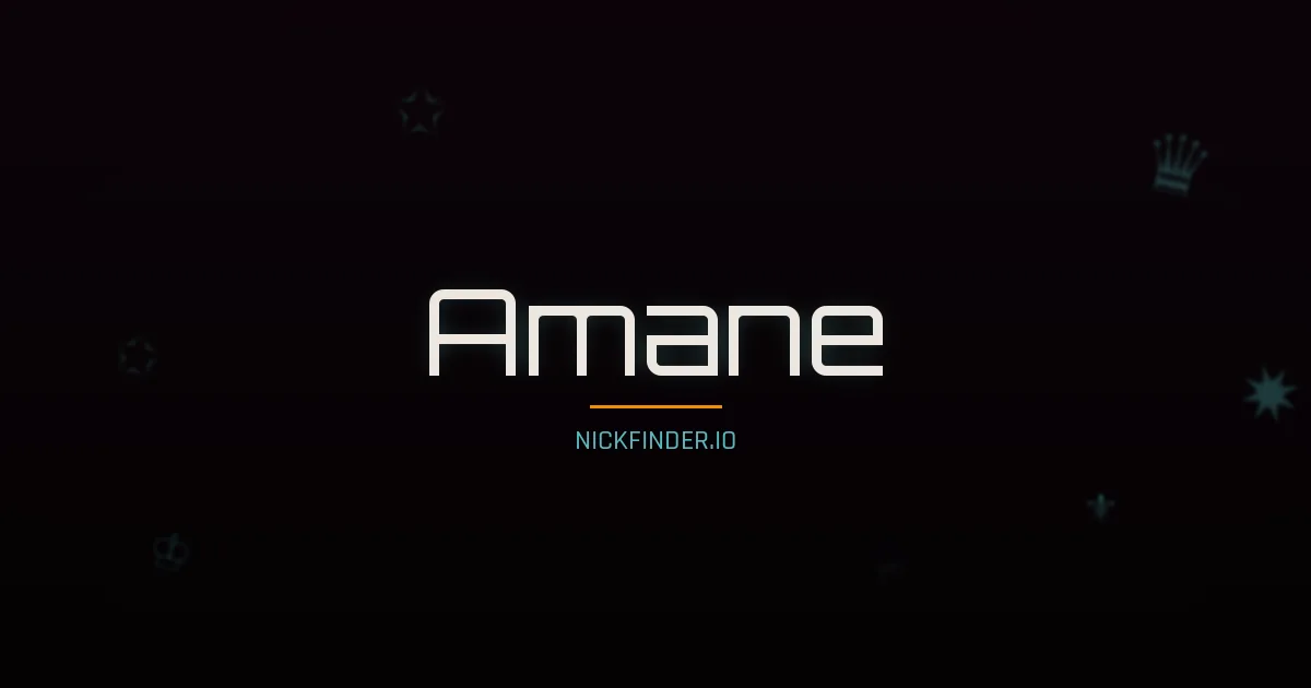 Amane name meaning Spring light — Japanese origin | NickFinder.io
