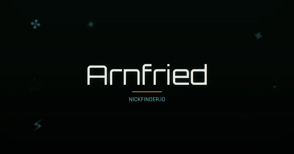 Arnfried name meaning God's grace — German origin | NickFinder.io
