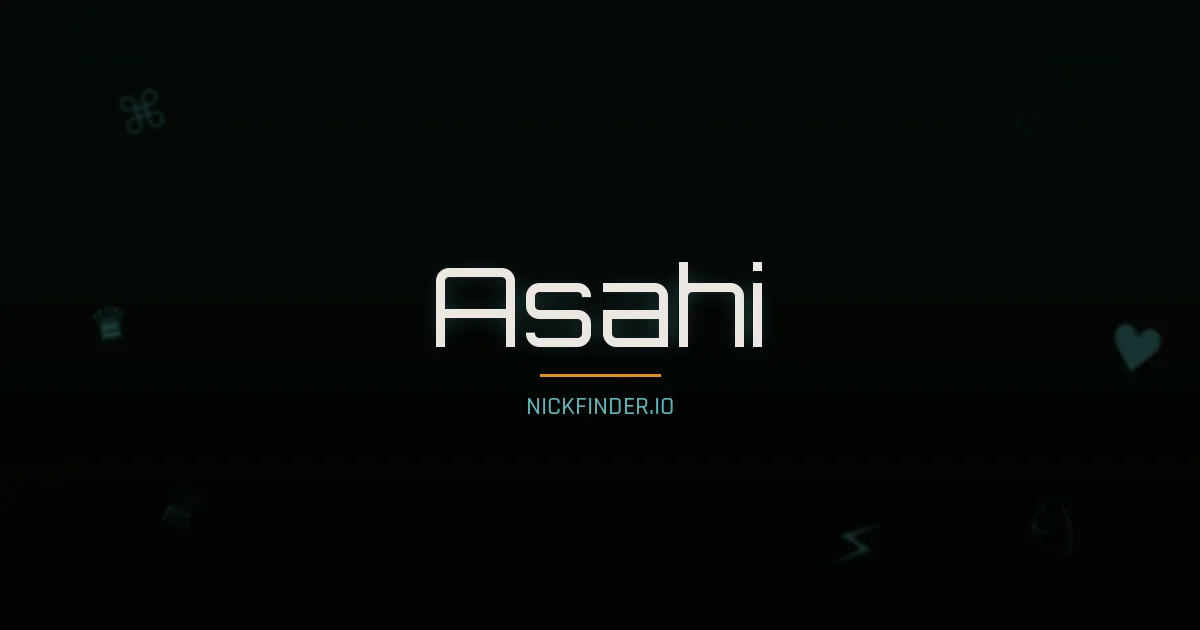 Asahi name meaning Spring light — Japanese origin | NickFinder.io