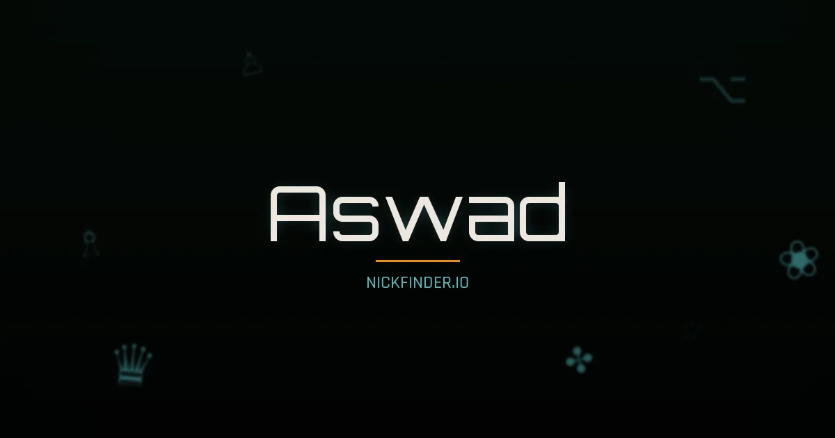 Aswad name meaning Prosperous — Arabic origin | NickFinder.io