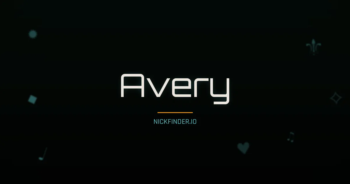 Avery name meaning Joyful — English origin | NickFinder.io