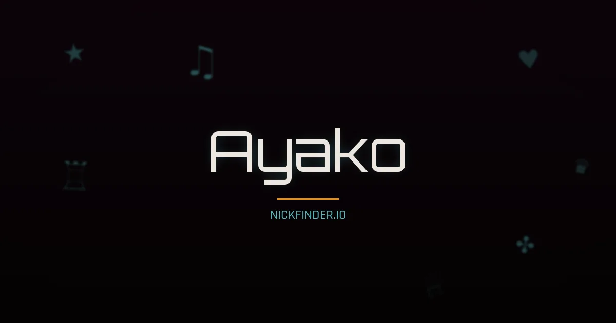 Ayako name meaning Peaceful heart — Japanese origin | NickFinder.io