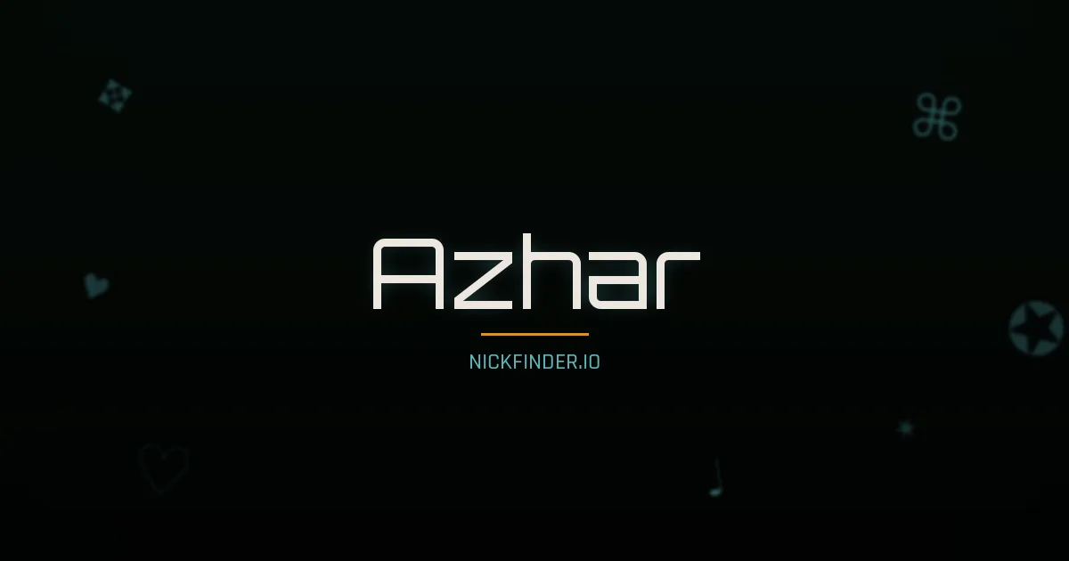 Azhar name meaning Prosperous — Arabic origin | NickFinder.io