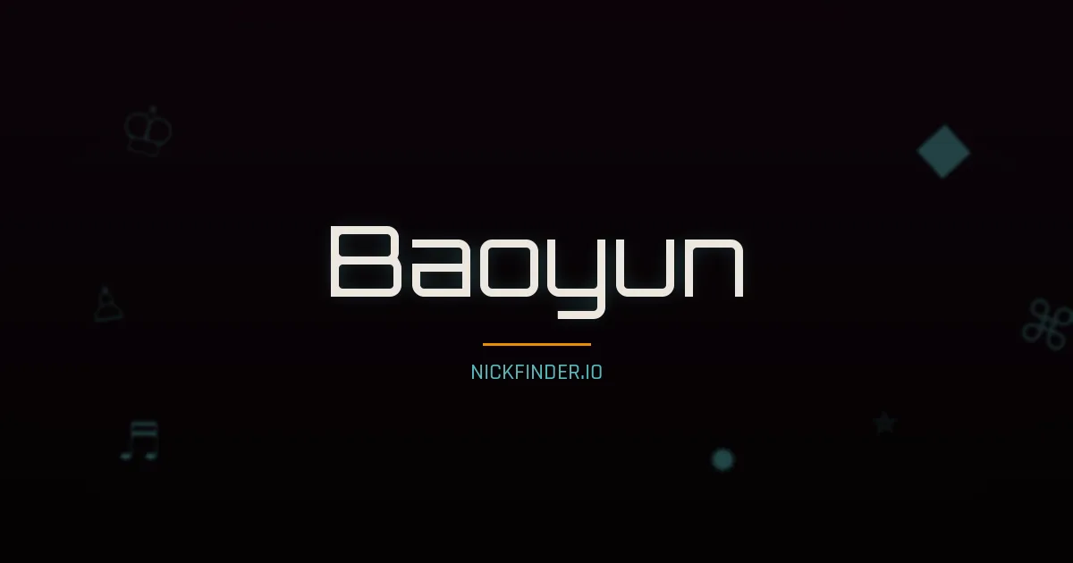 Baoyun name meaning Strong dragon — Chinese origin | NickFinder.io