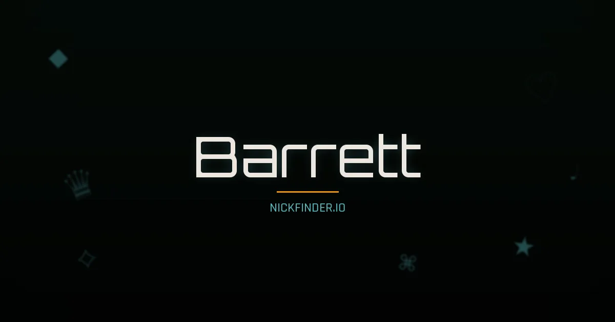 Barrett name meaning Brave warrior — English origin | NickFinder.io