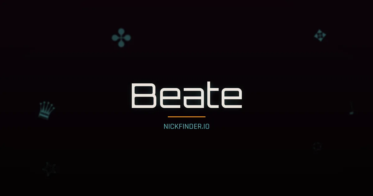 Beate name meaning Bringer of joy — German origin | NickFinder.io