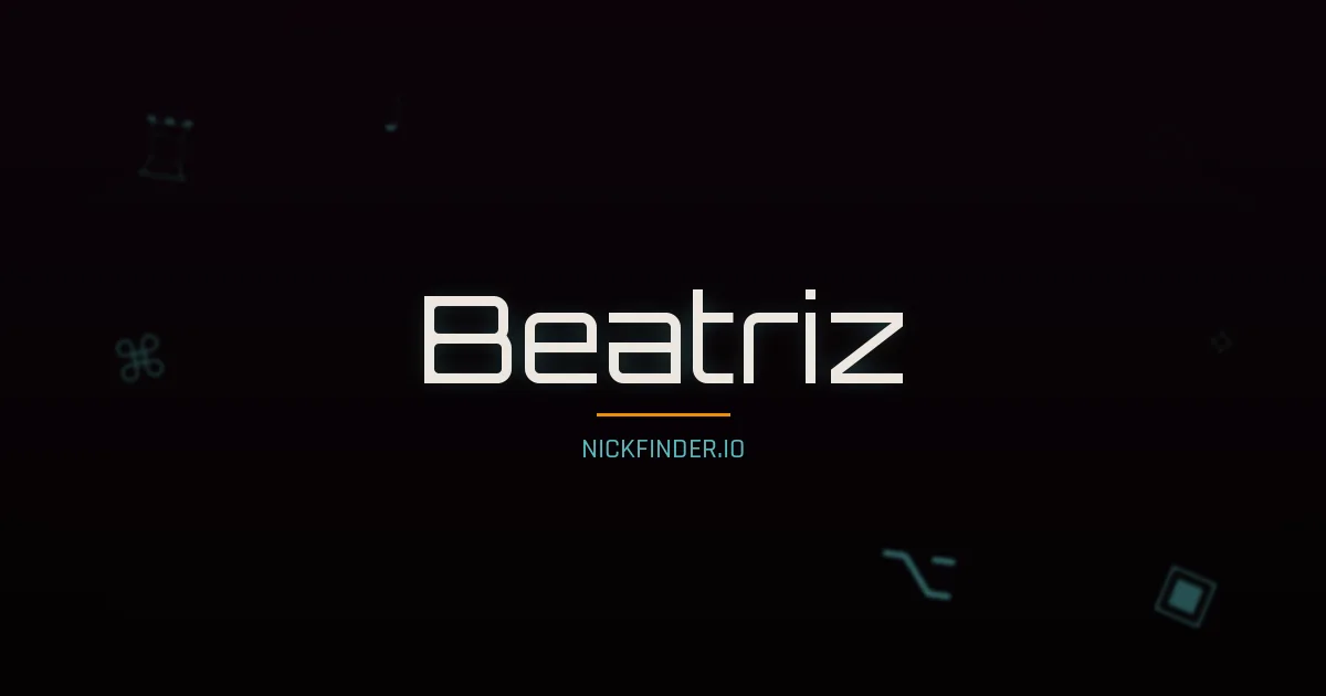 Beatriz name meaning Alegre — Spanish / Portuguese origin | NickFinder.io