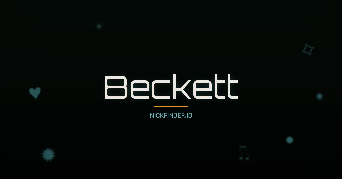 Beckett name meaning Gracious — English origin | NickFinder.io