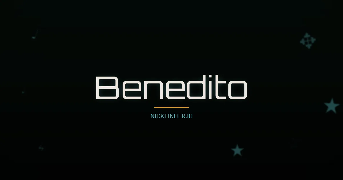 Benedito name meaning Pure soul — Portuguese origin | NickFinder.io