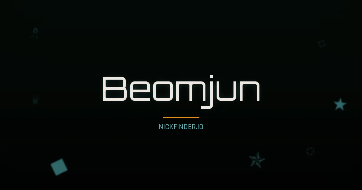 Beomjun name meaning Wise spirit — Korean origin | NickFinder.io