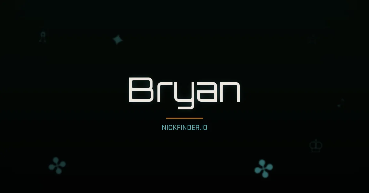 Bryan name meaning Peaceful — English origin | NickFinder.io