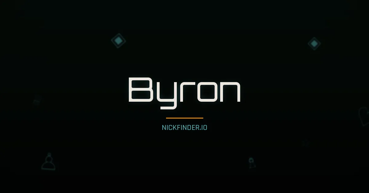 Byron name meaning Joyful — English origin | NickFinder.io