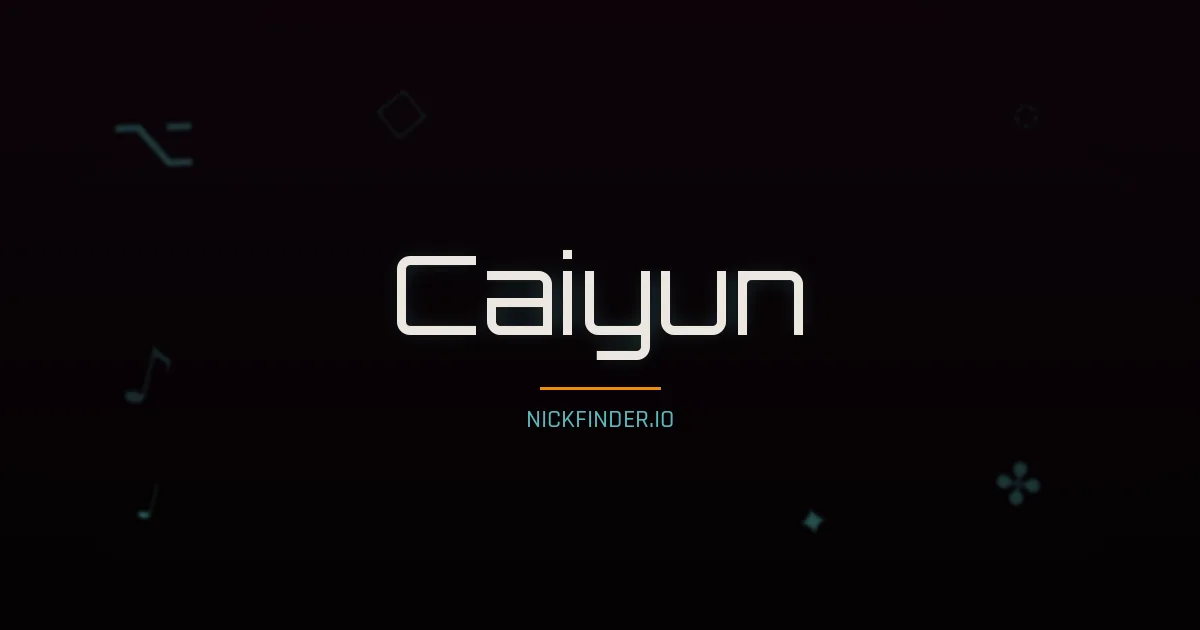 Caiyun name meaning Swift wind — Chinese origin | NickFinder.io