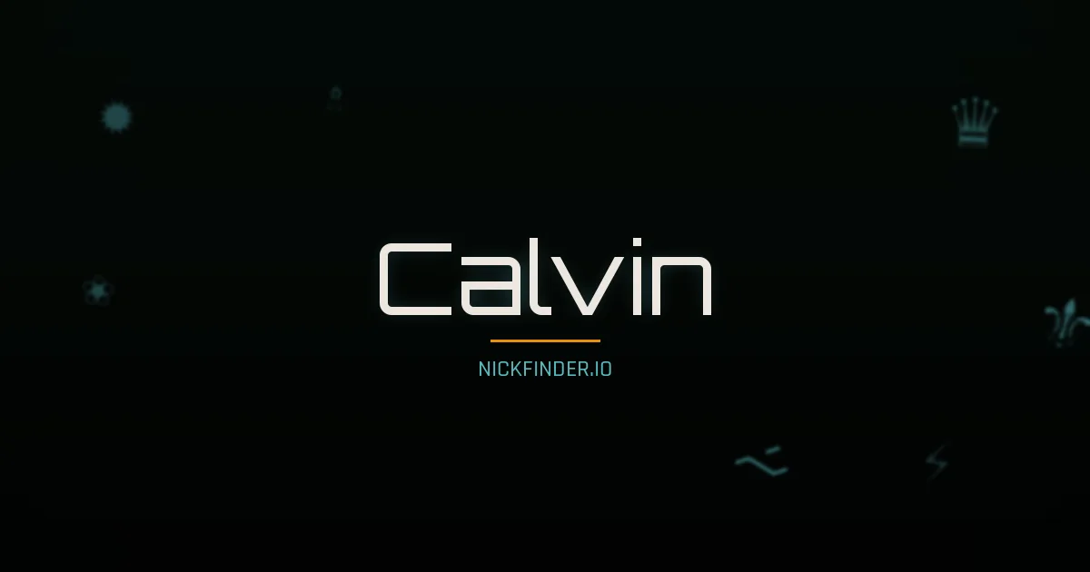 Calvin name meaning Peaceful — English origin | NickFinder.io