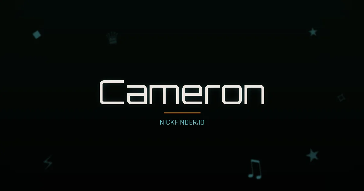 Cameron name meaning Free spirit — English origin | NickFinder.io