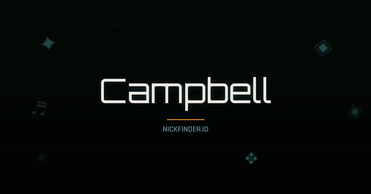 Campbell name meaning Bright one — English origin | NickFinder.io